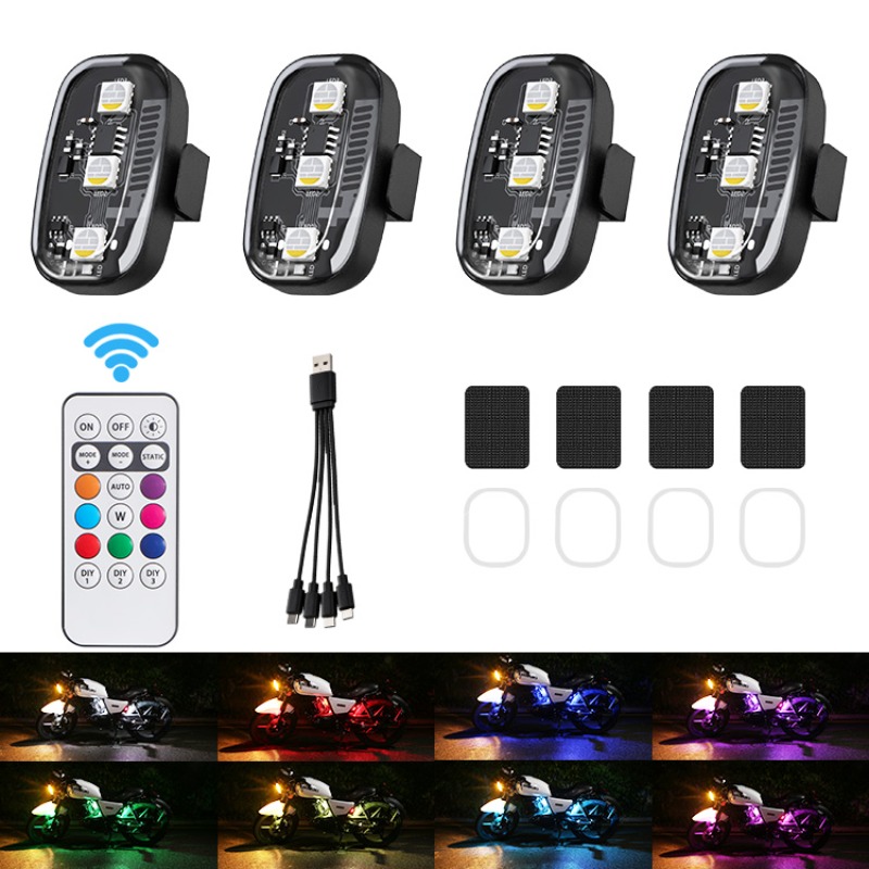 أضواء LED وامضة RGB للدراجات ا - مراجعة Drone Led Light وسعره